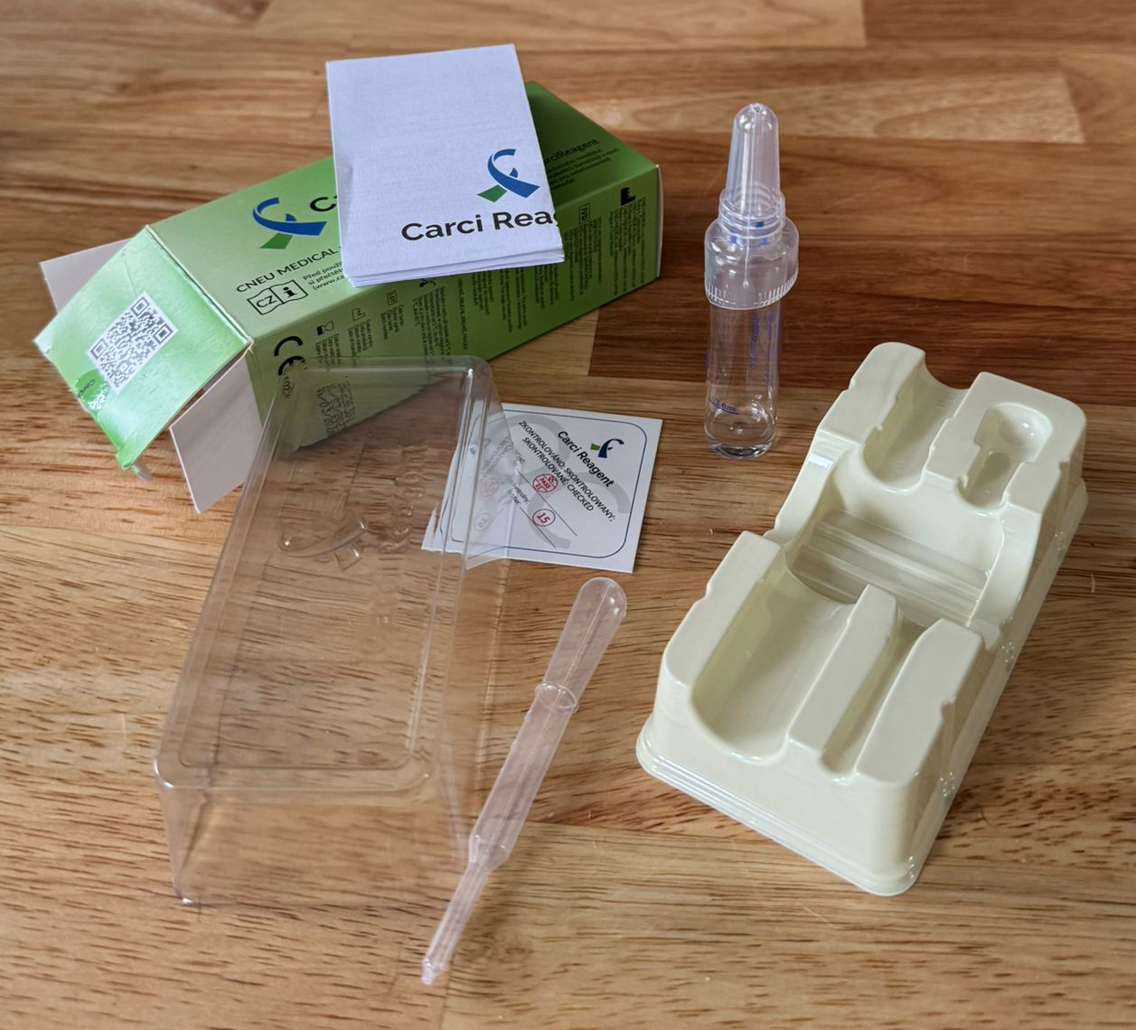 Inhalt des Carci Reagent Testsets